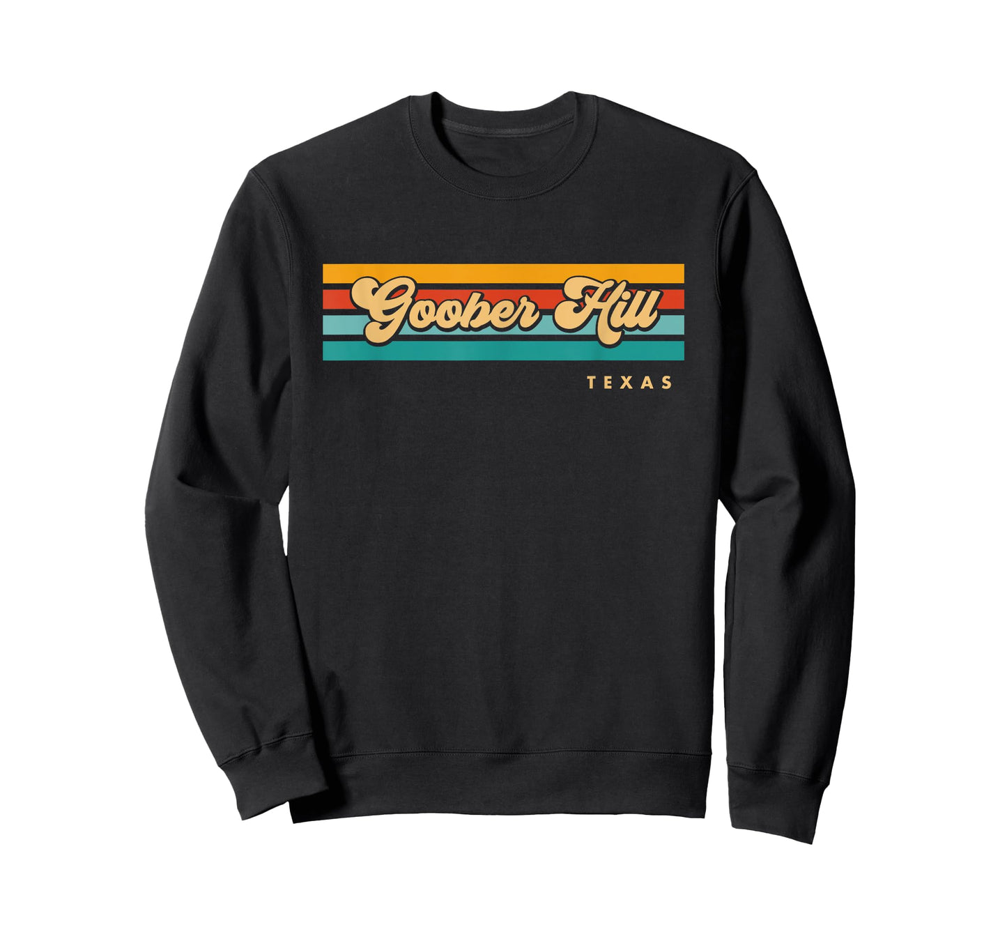Vintage Sunset Stripes Goober Hill, Texas T-Shirt