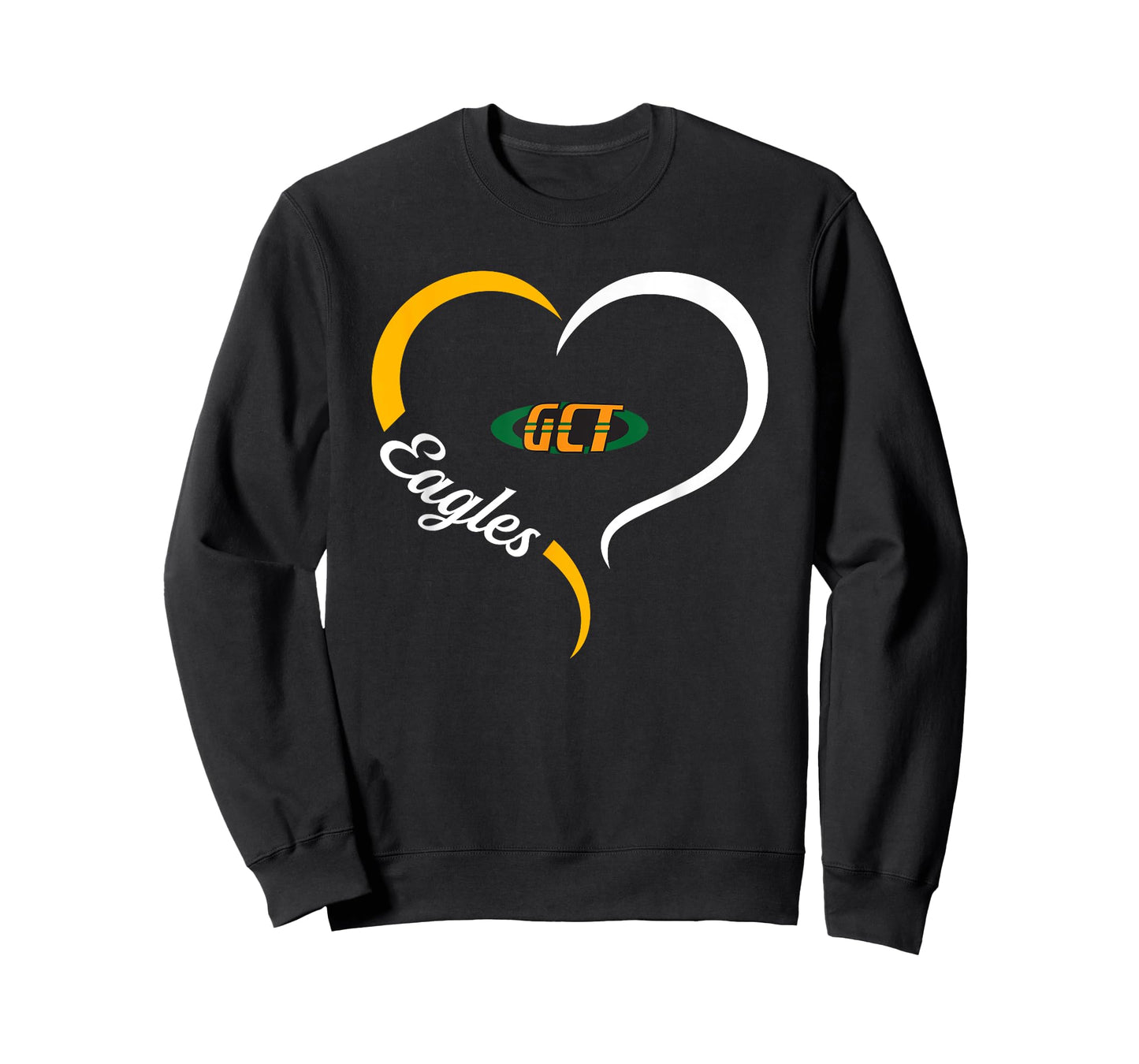 Greene County Tech Eagles Logo Half Heart Slogan HS T-Shirt