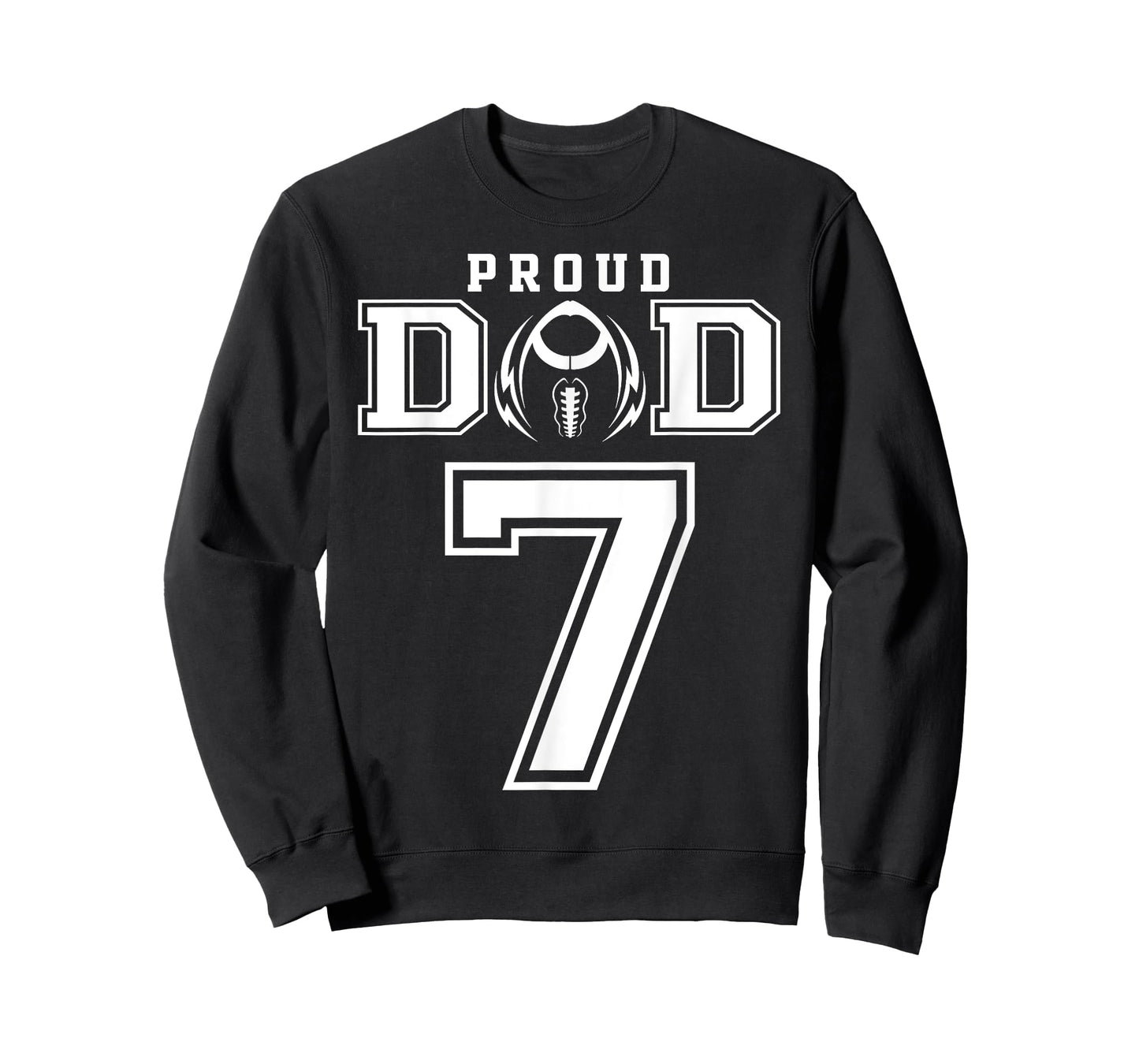 Custom Proud Football Dad Number 7 Personalized For Men T-Shirt