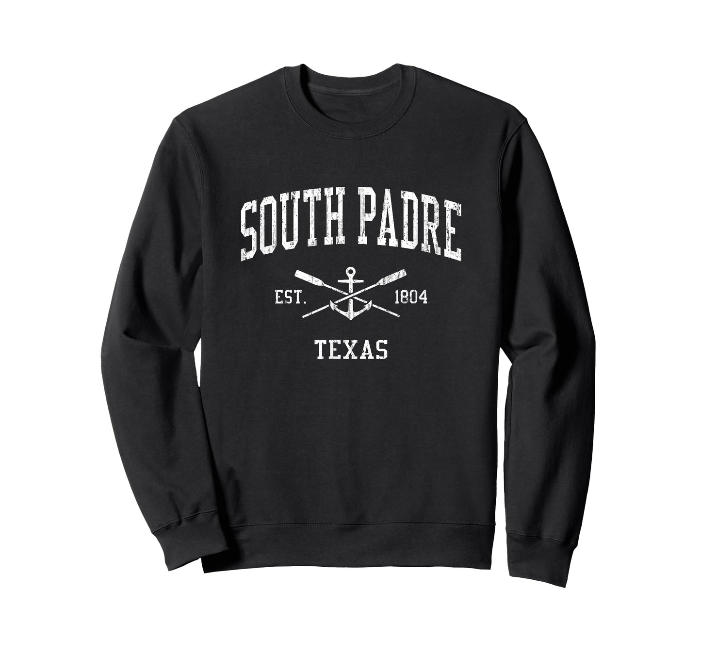 South Padre Island TX Vintage Crossed Oars & Boat Anchor Spo T-Shirt