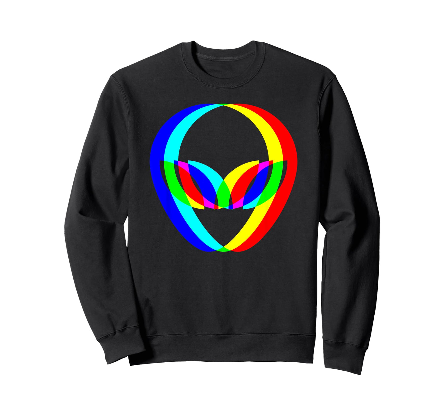 Alien Head Trippy Techno Rave EDM Music Festival Vaporwave T-Shirt