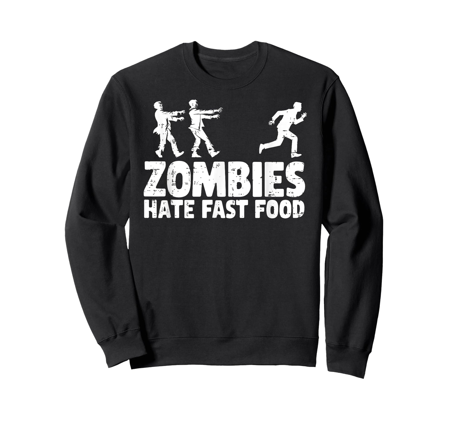 Zombies Hate Fast Food Funny Halloween Running T-Shirt