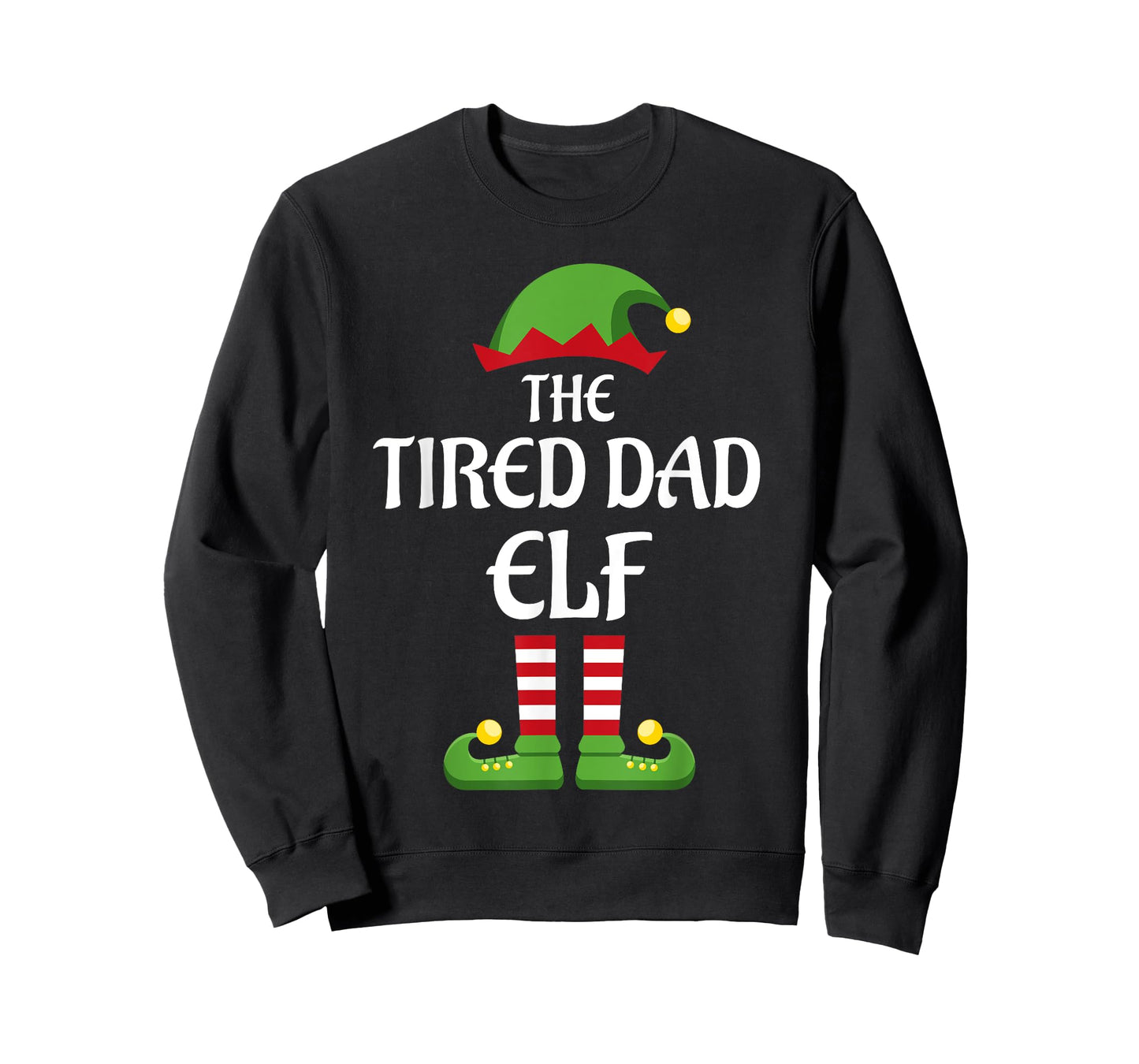 Tired Dad Elf Family Matching Group Christmas T-Shirt