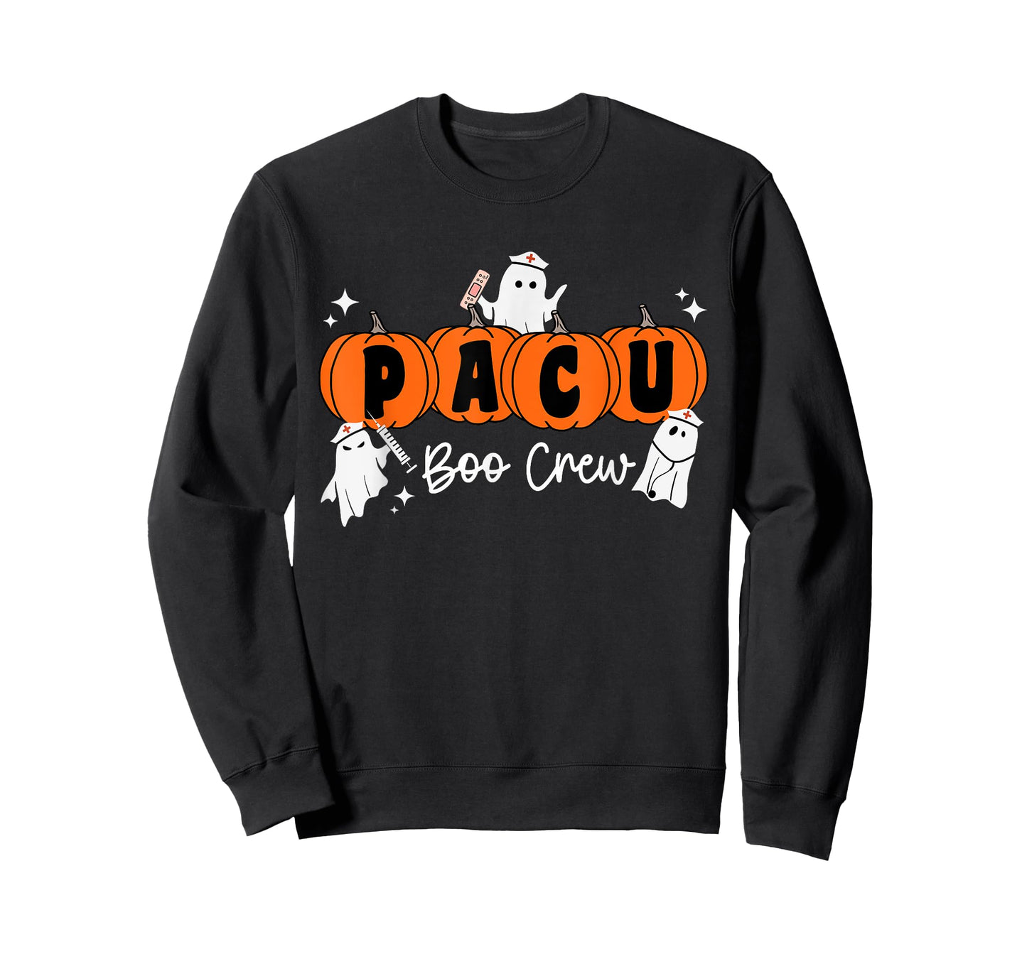 Pacu Boo Crew Ghost Pumpkin For PACU Nurse Halloween T-Shirt