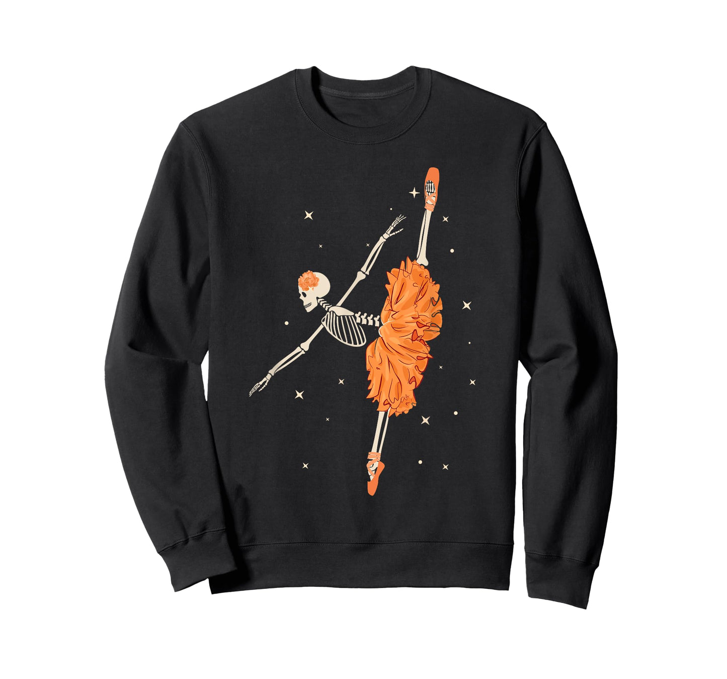 Dancing Skeleton Ballerina Ballet Dance Halloween Women Girl T-Shirt