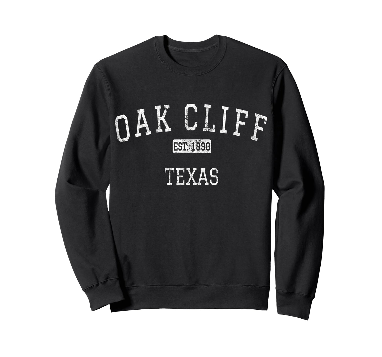 Oak Cliff Texas Vintage TX Vintage T-Shirt, Black