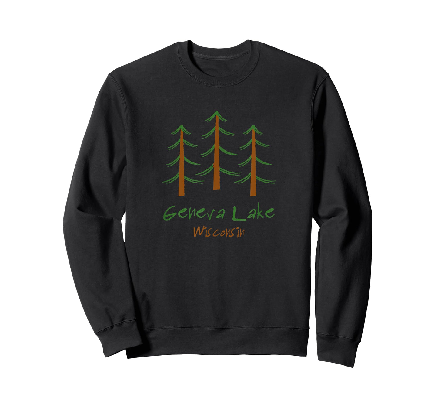 Wisconsin - Geneva Lake - Minimalist Forest Trees T-Shirt