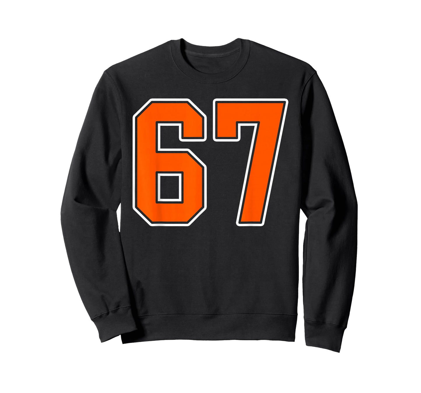 Orange White Number 67 Jersey Player Uniform #67 T-Shirt