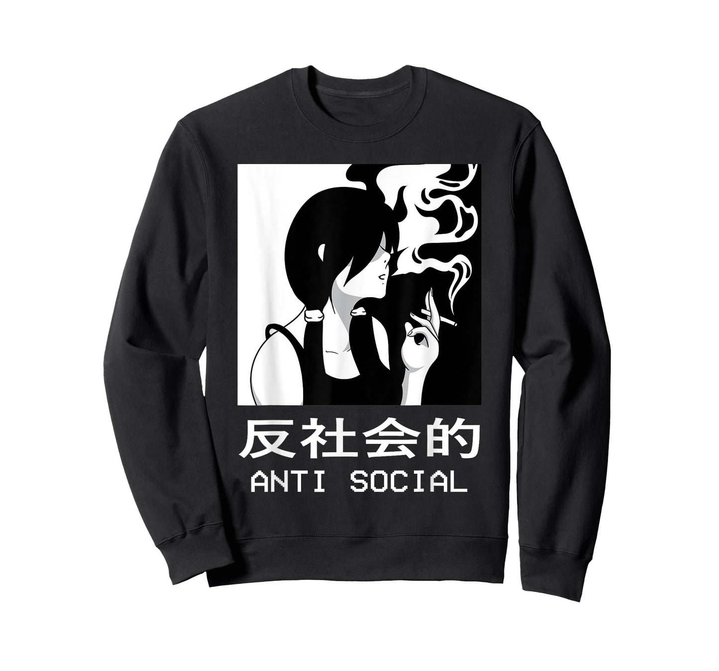 Aesthetic Sad Antisocial Anime Girl Japanese Emo Goth T-Shirt