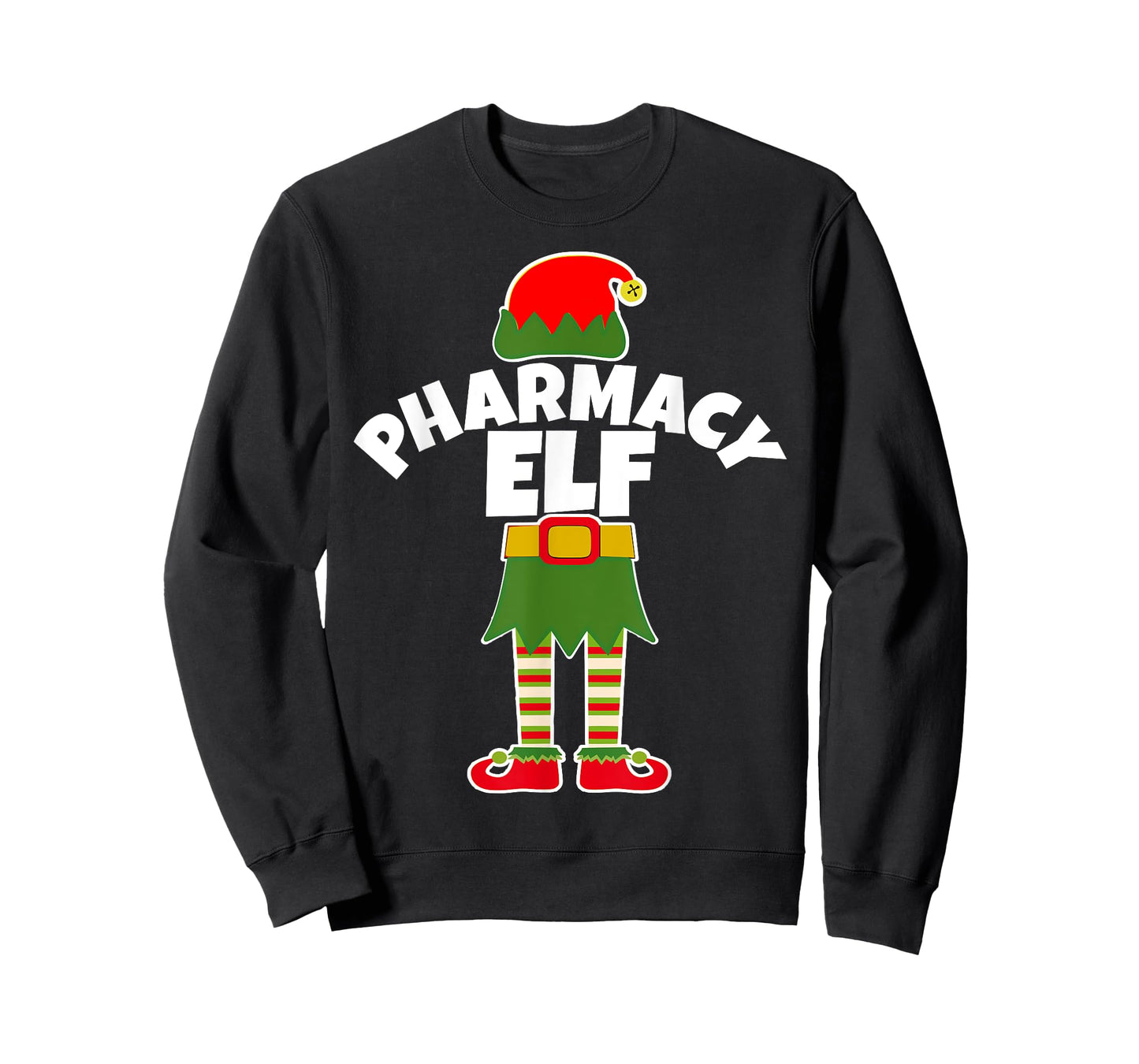 Pharmacy Elf Funny Pharmacist Tech Holiday Christmas T Shirt T-Shirt