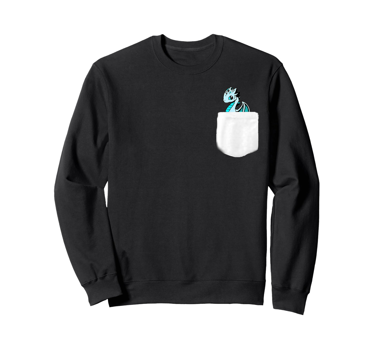 Blue Eyed Baby Dragon T Shirt with Pocket Detail T-Shirt