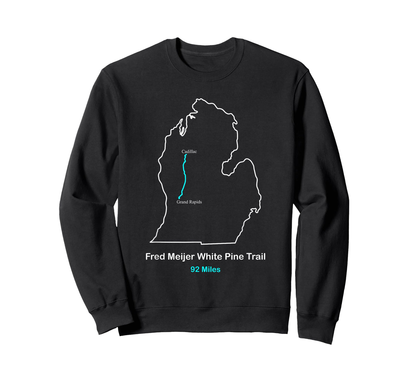 Route Map of the Fred Meijer White-Pine Trail T-Shirt
