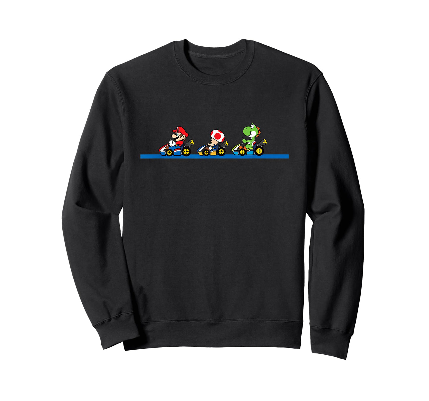 Mario Kart Yoshi Toad & Mario Vintage Race Line Up T-Shirt