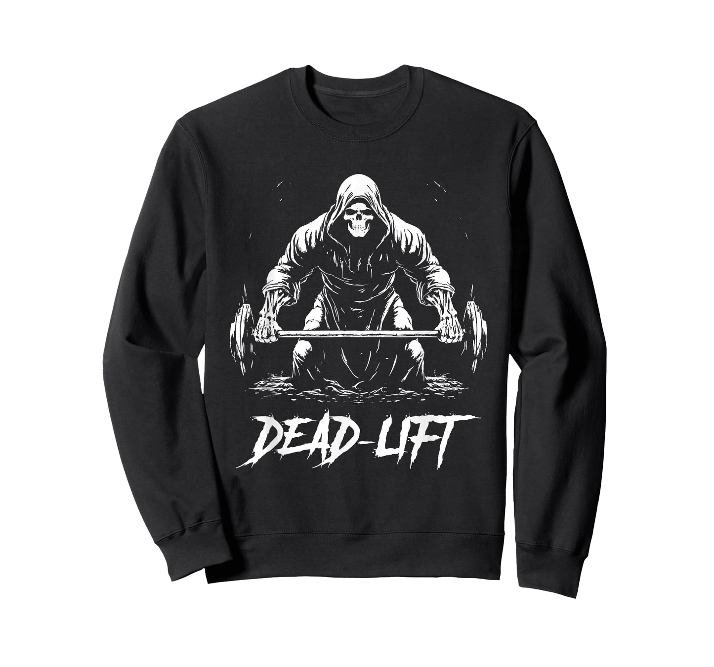 Funny Dead Lift Grim Reaper Halloween Gym Weights Training T-Shirt