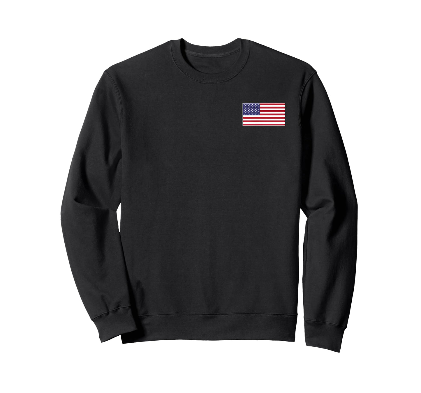 USA Flag Chest Patch Star Spangled Banner American Flag T-Shirt