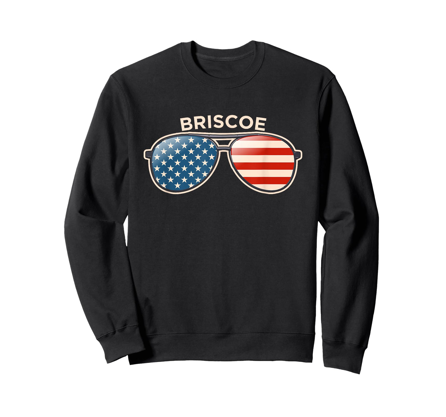 Briscoe, TX Vintage US Flag Sunglasses T-Shirt