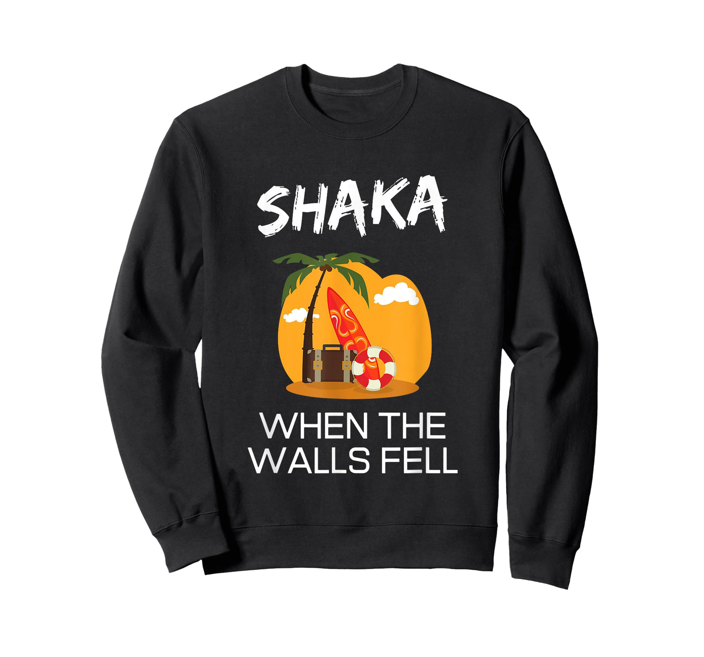 Shaka When The Walls Fell Hawaiian Greetings Alien Language T-Shirt