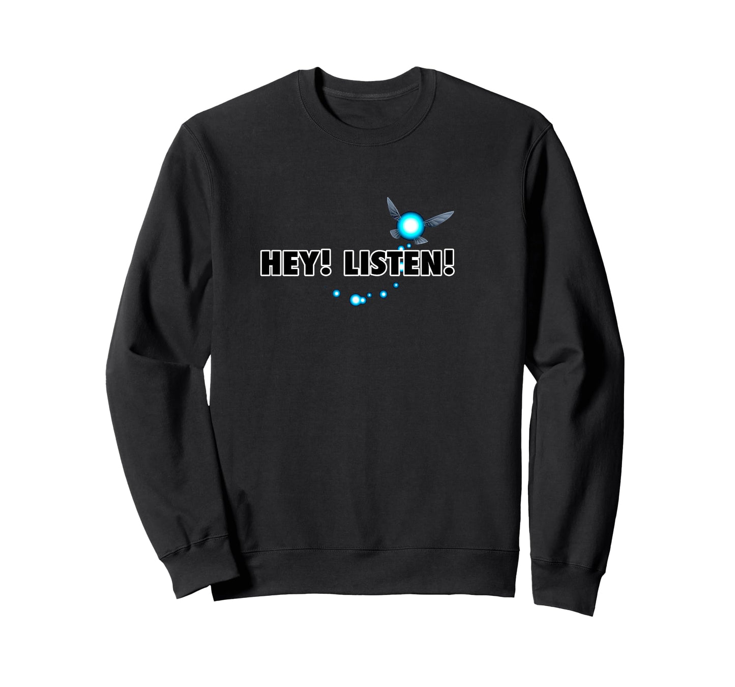 The Legend of Zelda Navi Hey Listen Blue Trail Center Logo T-Shirt