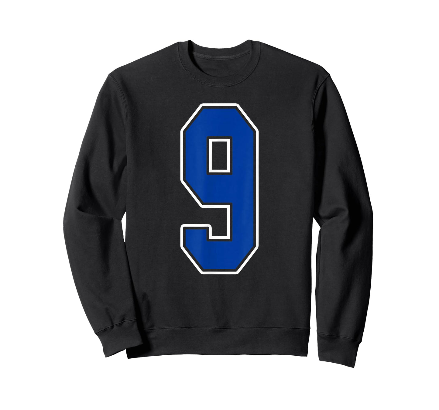 Royal Blue and White Number 9 Jersey Player Uniform #9 Fan T-Shirt