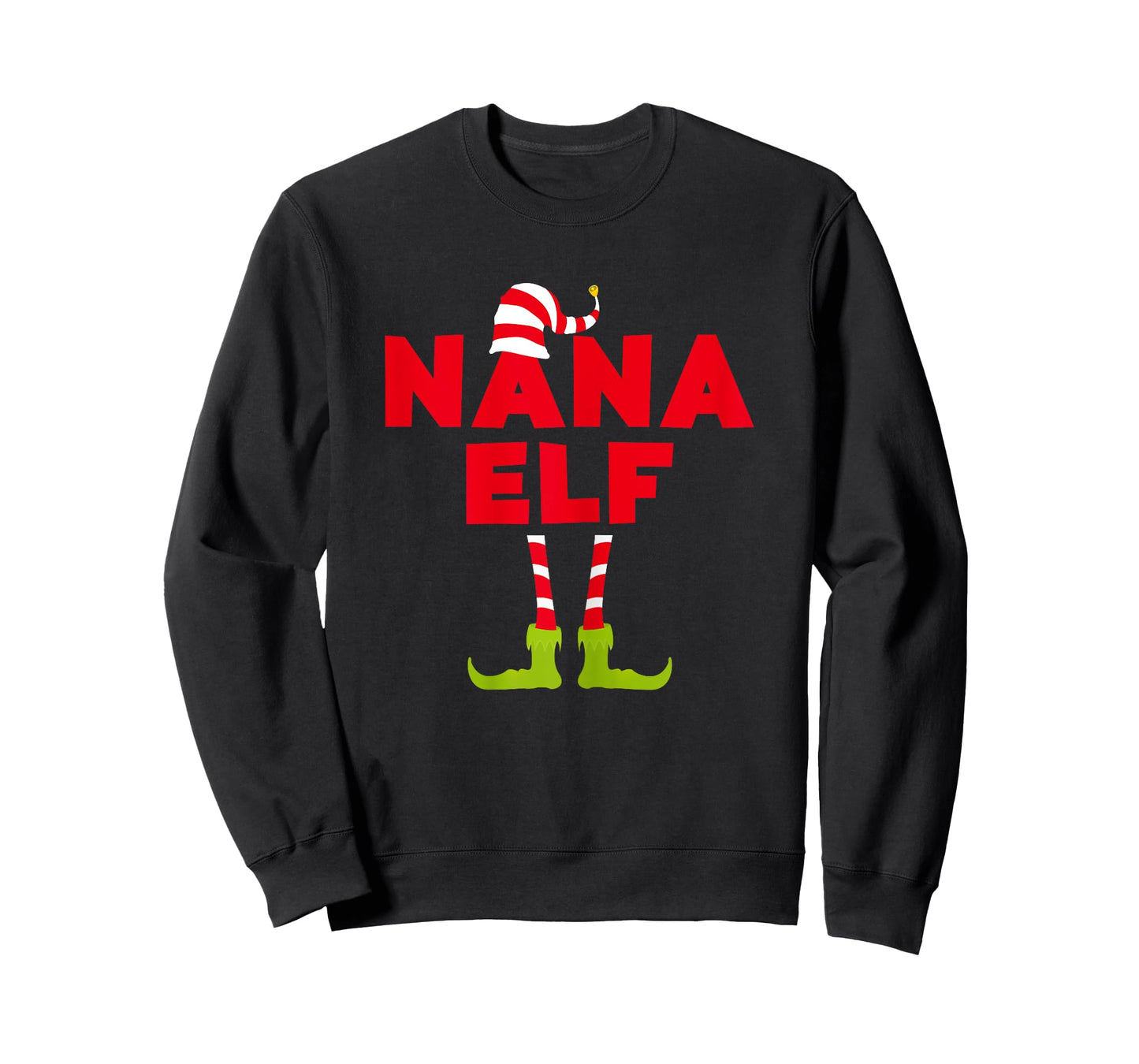 Nana Elf T-Shirt Matching Christmas Elf Shirt T-Shirt