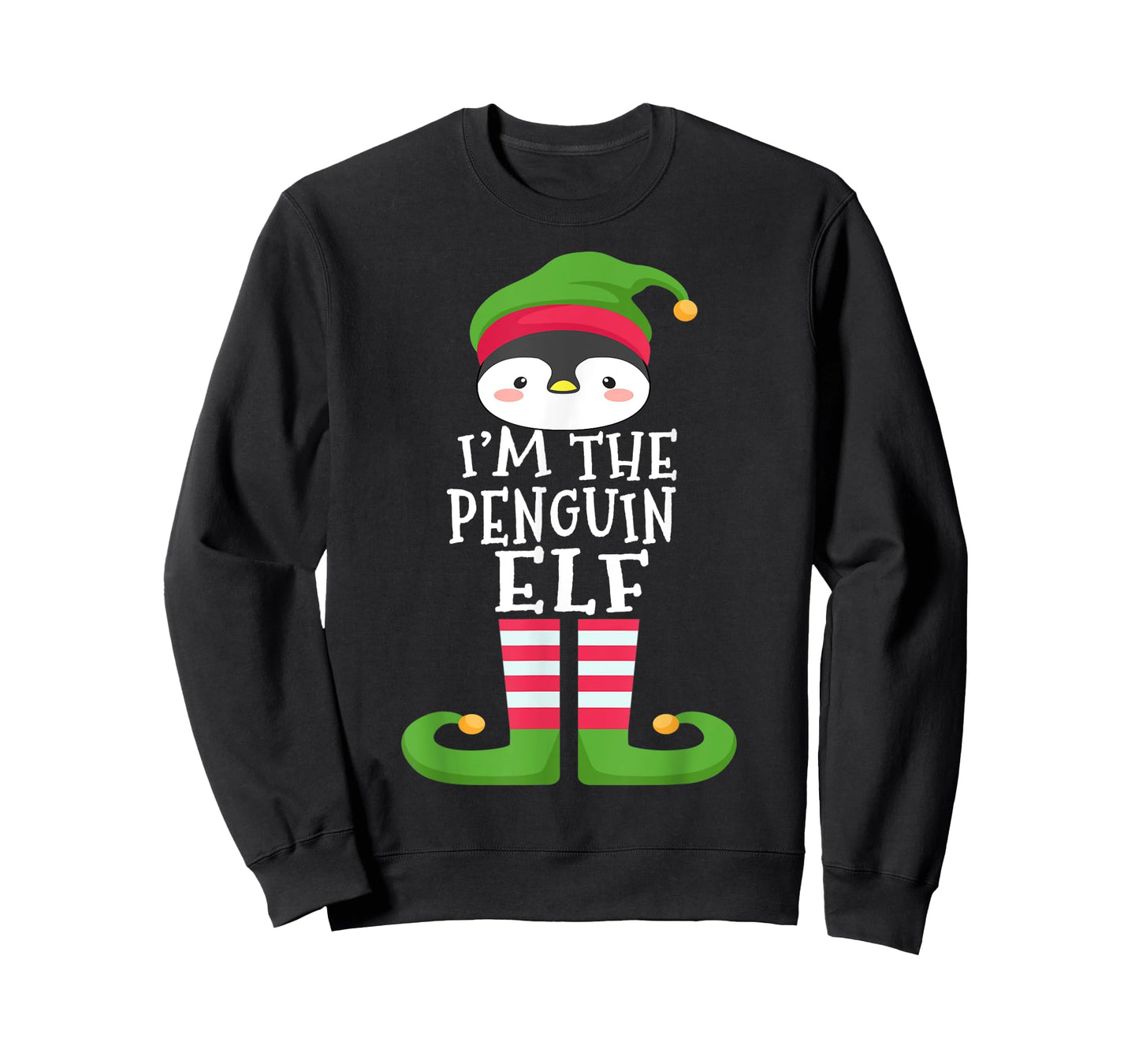 Penguin Lover's Family Matching Christmas Elf Costume Pajama T-Shirt
