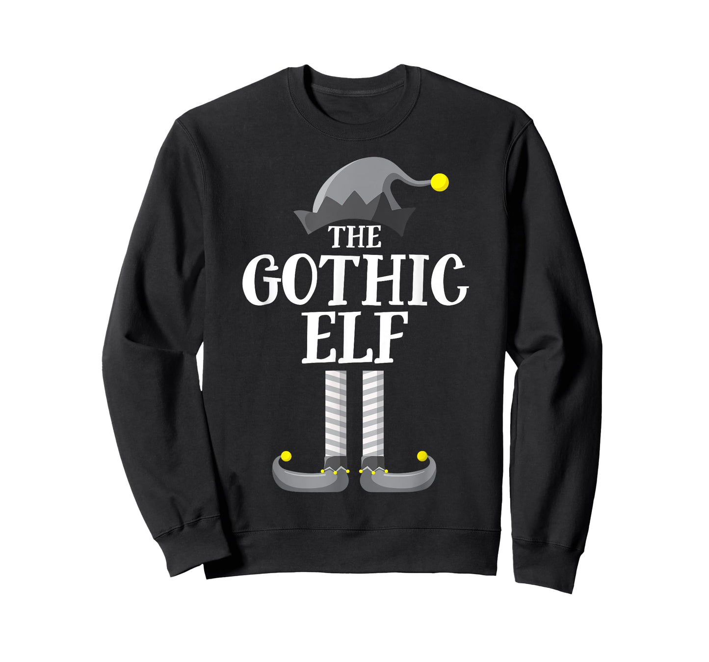 Gothic Black Elf Matching Family Group Christmas Party PJ T-Shirt