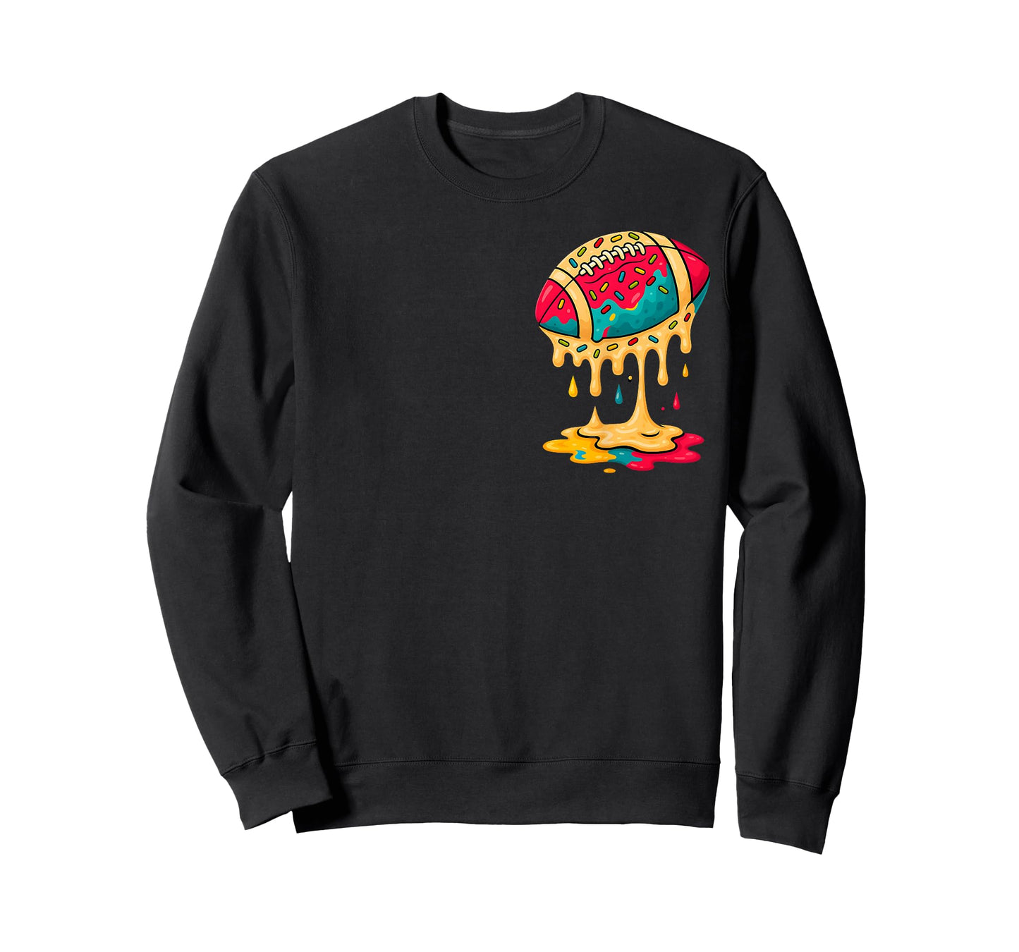 Football Ice Cream Drip Boys Football Fan Youth Game Day T-Shirt