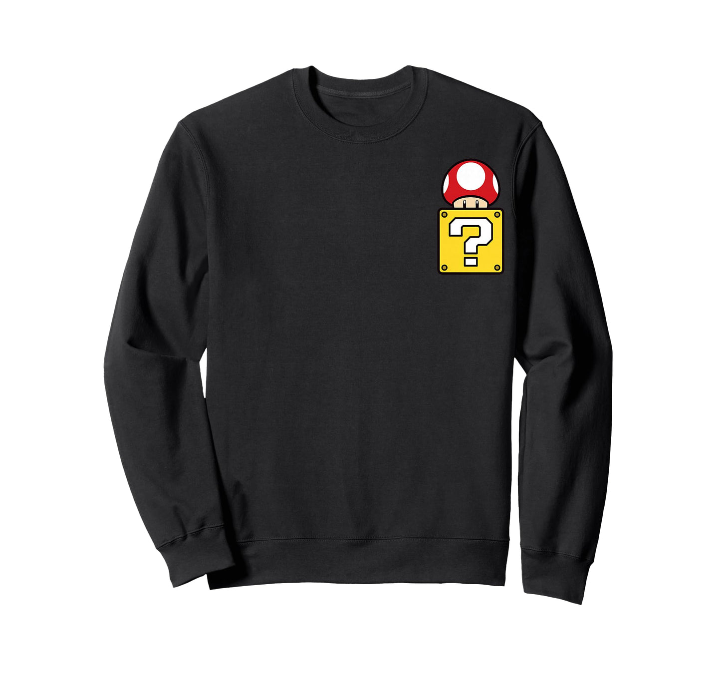 Super Mario Mystery Box Mushroom Left Chest T-Shirt