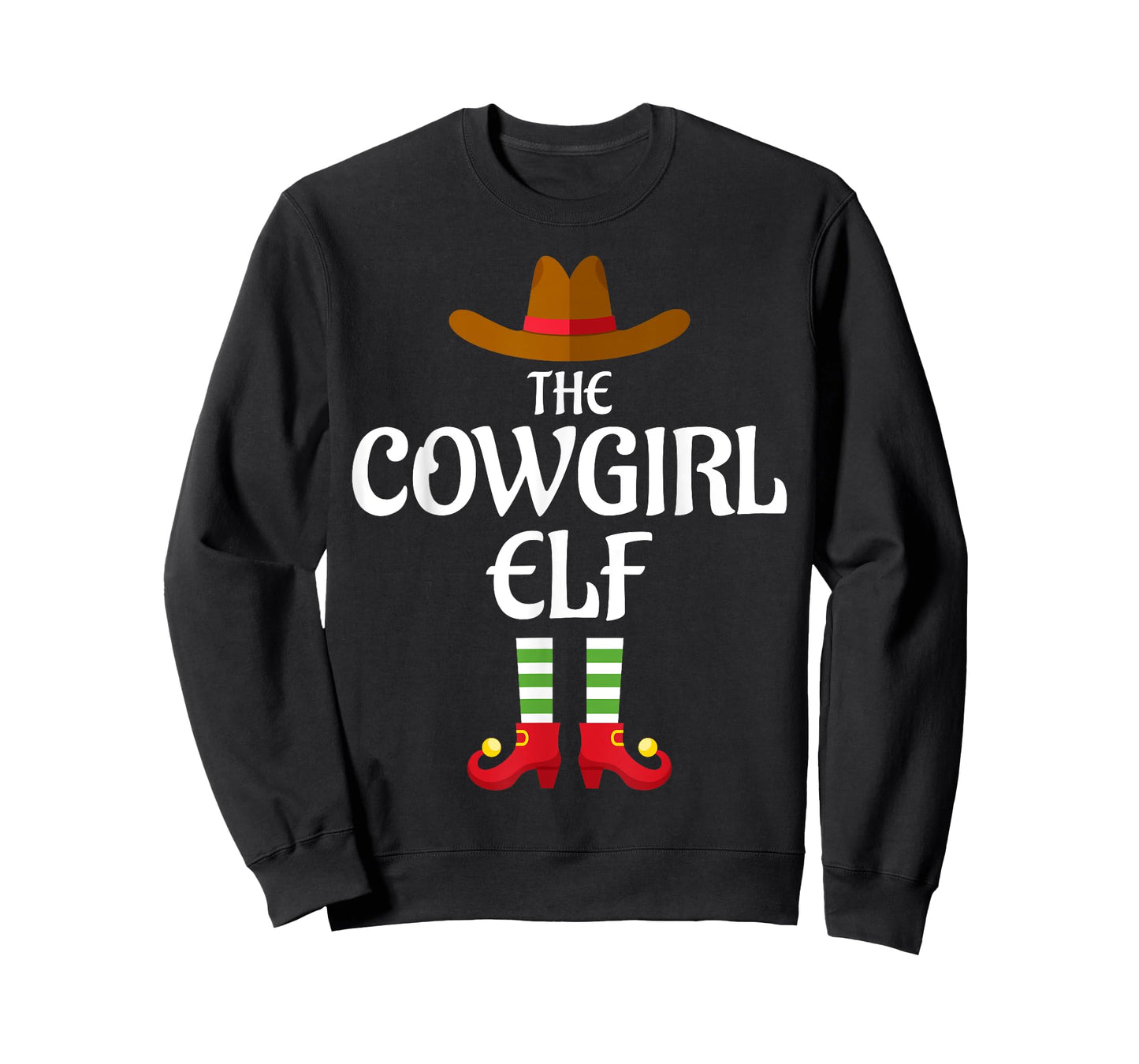 Cowgirl Elf Family Matching Group Christmas T-Shirt