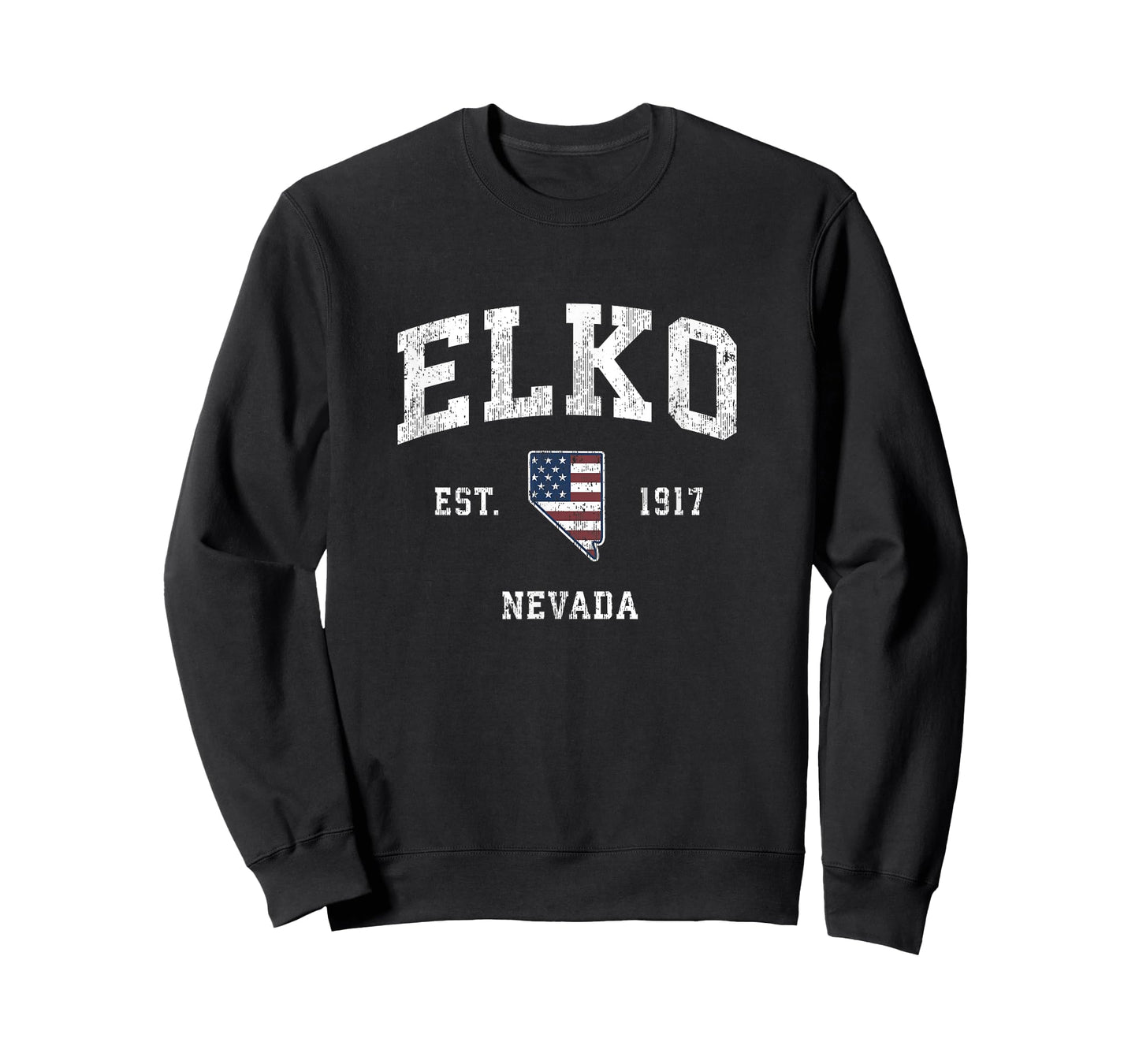 Elko Nevada NV Vintage American Flag Sports Design T-Shirt
