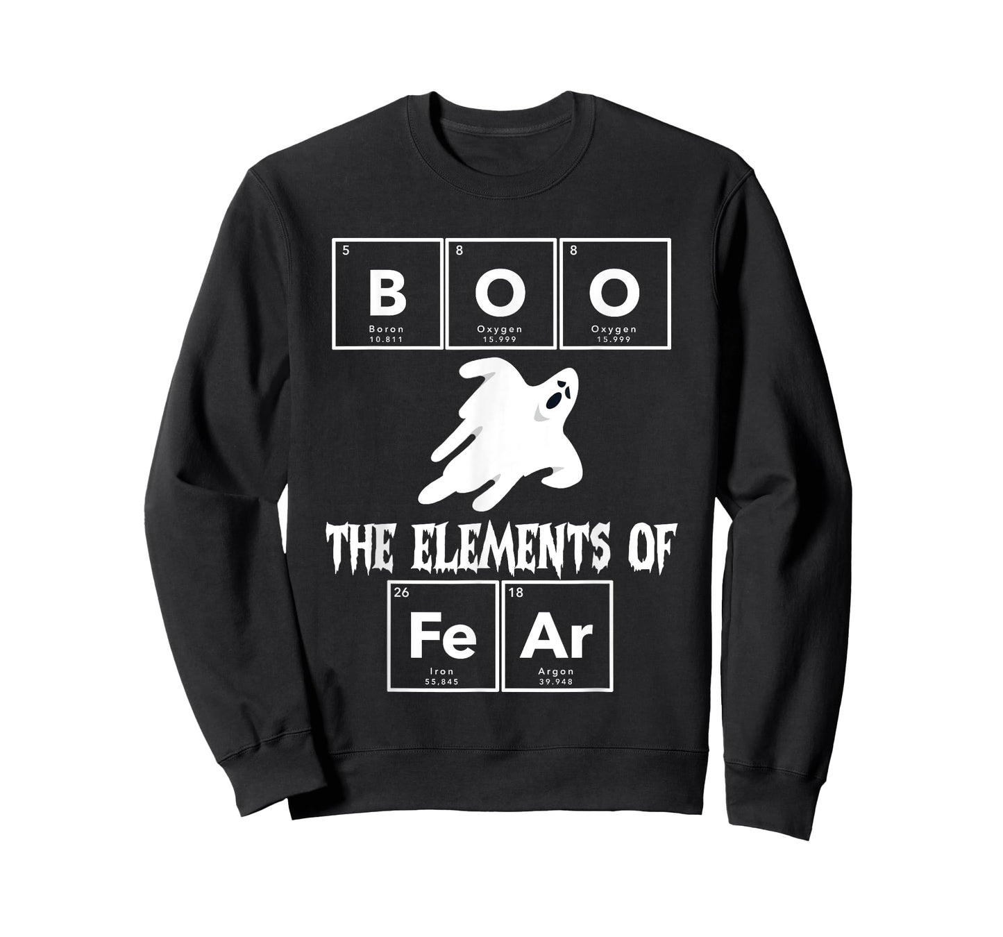 Chemistry Halloween Boo Chemical Elements of Fear Chemist T-Shirt