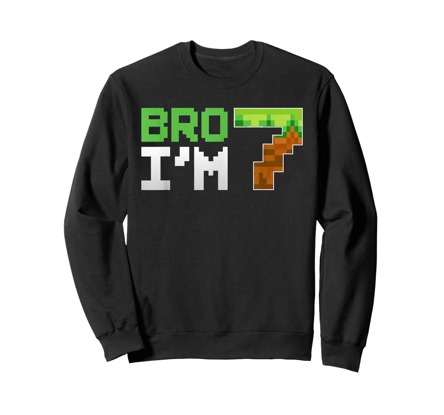 Kids 7th Birthday Boy Bro I’m 7 Year Old Gamer Pixel Number T-Shirt