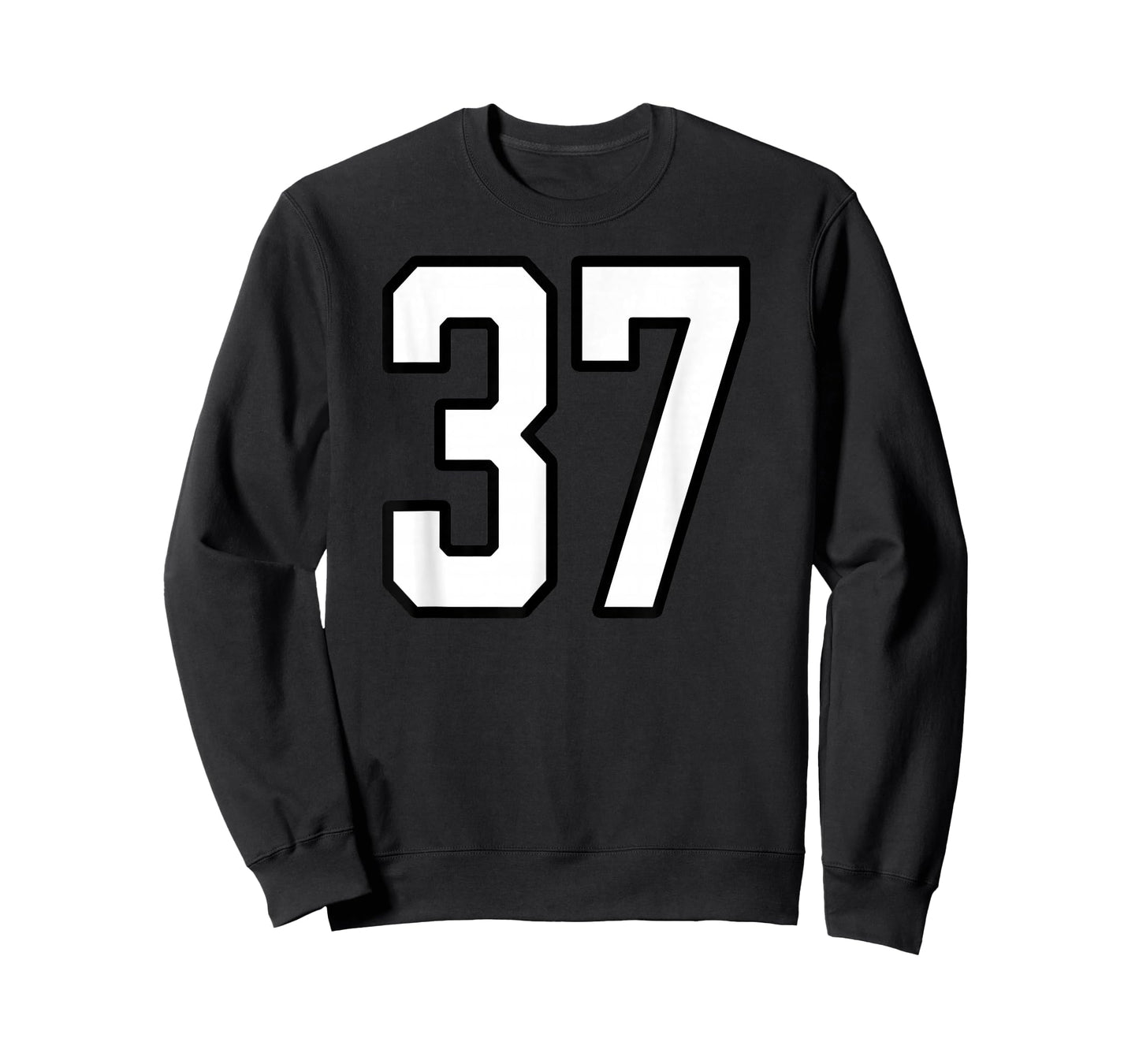 White and Black Sports Number 37 Jersey Uniform Player T-Shirt