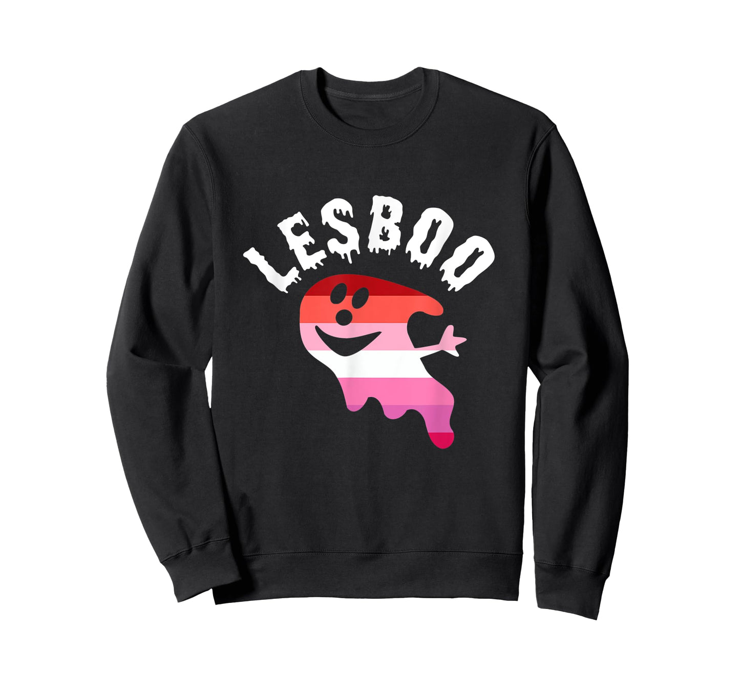 Lesboo Lesbian Ghost Spooky Halloween Funny LGBT Pride T-Shirt