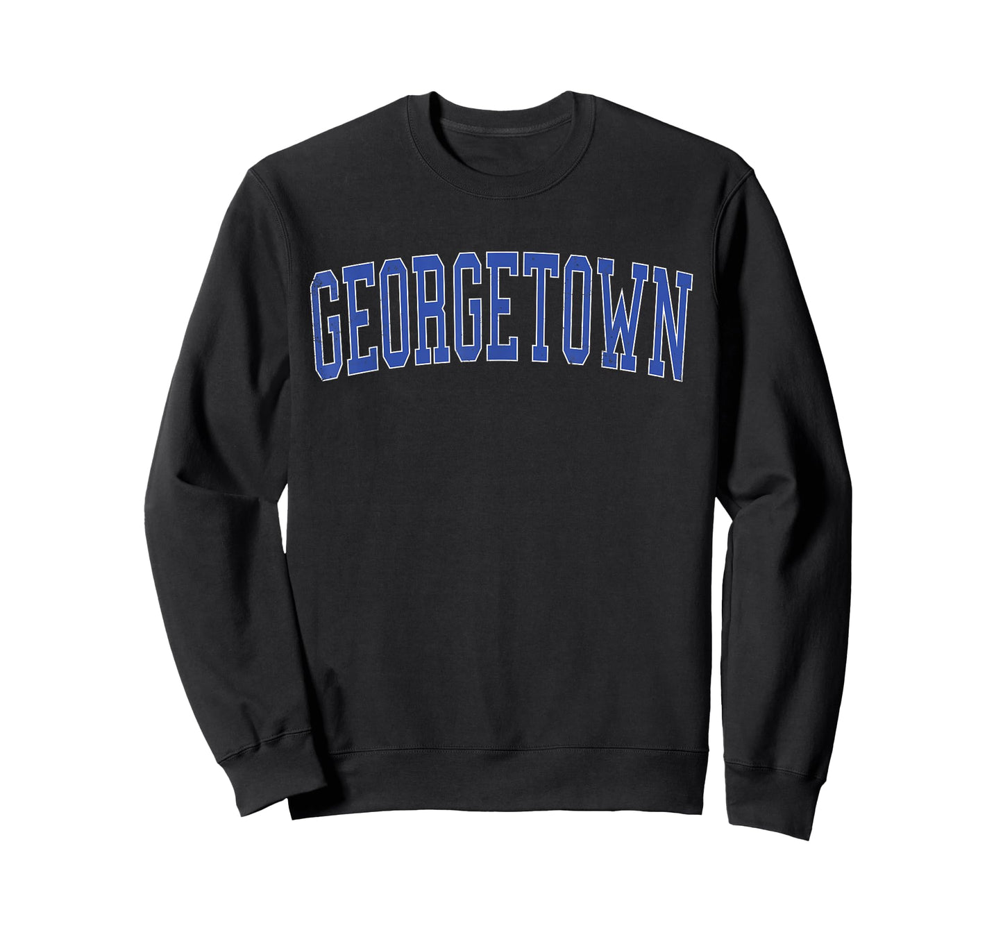 Vintage Georgetown TX Distressed Blue Varsity Style T-Shirt