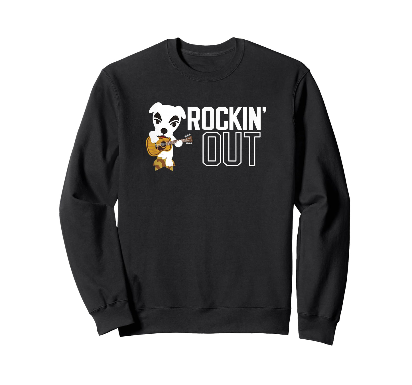 Animal Crossing K.K. Slider Rockin' Out Black & White Poster T-Shirt