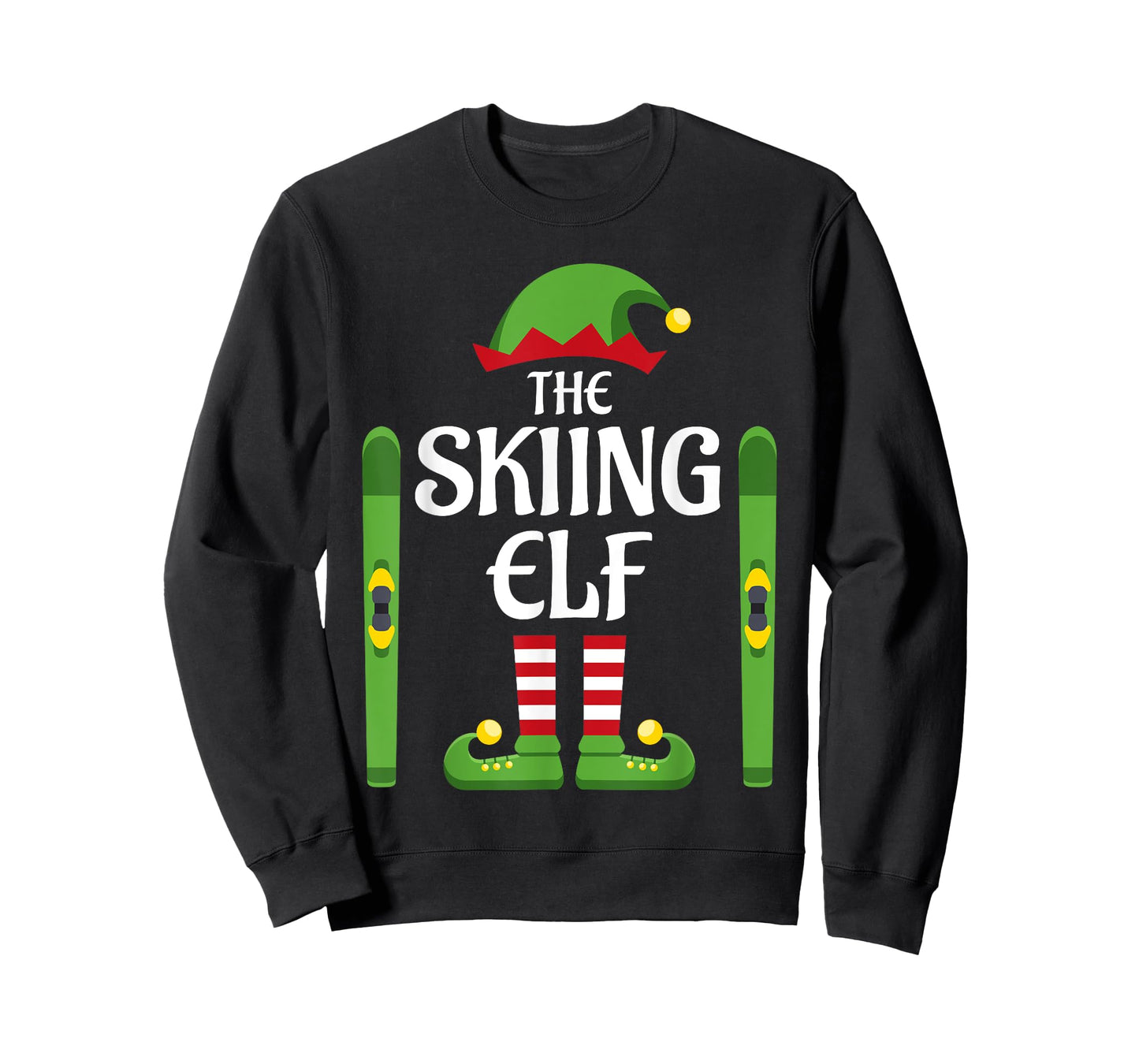 Skiing Elf Family Matching Group Christmas Ski T-Shirt