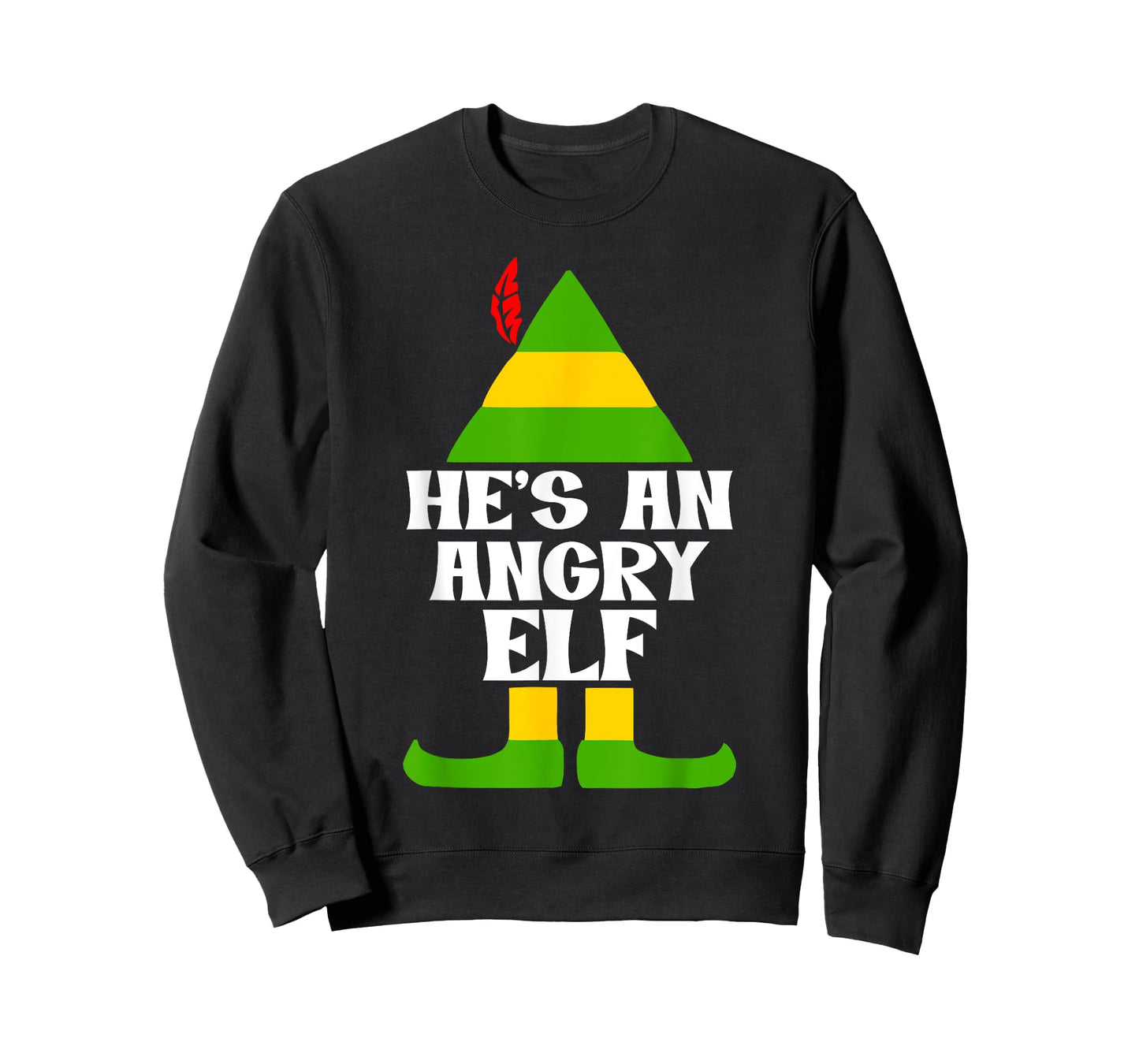 He's An Angry Elf funny design T-Shirt
