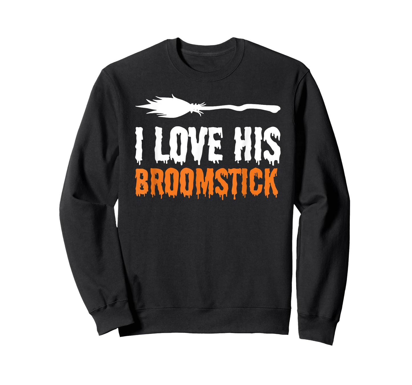 I Love His Broomstick I Love Her Pumpkins Halloween Couples T-Shirt