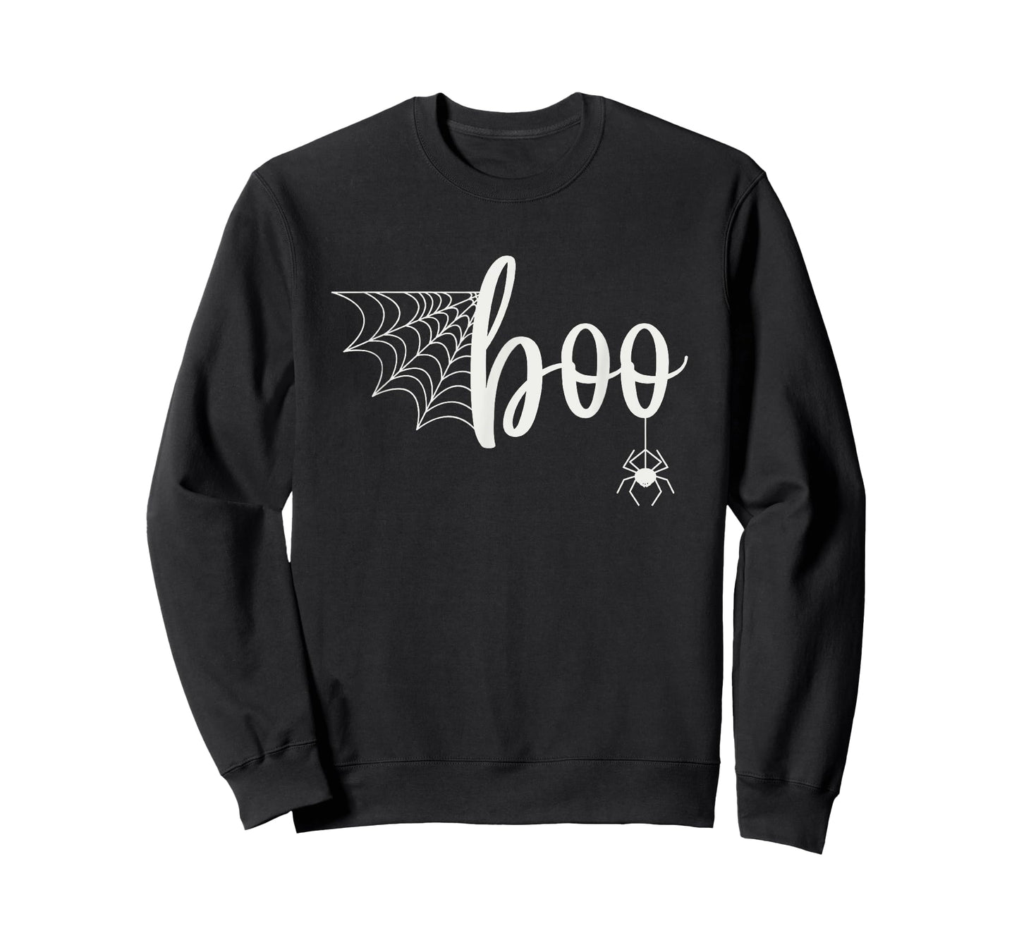 Boo Spider Web Halloween Spooky Spider Design With Creepy T-Shirt