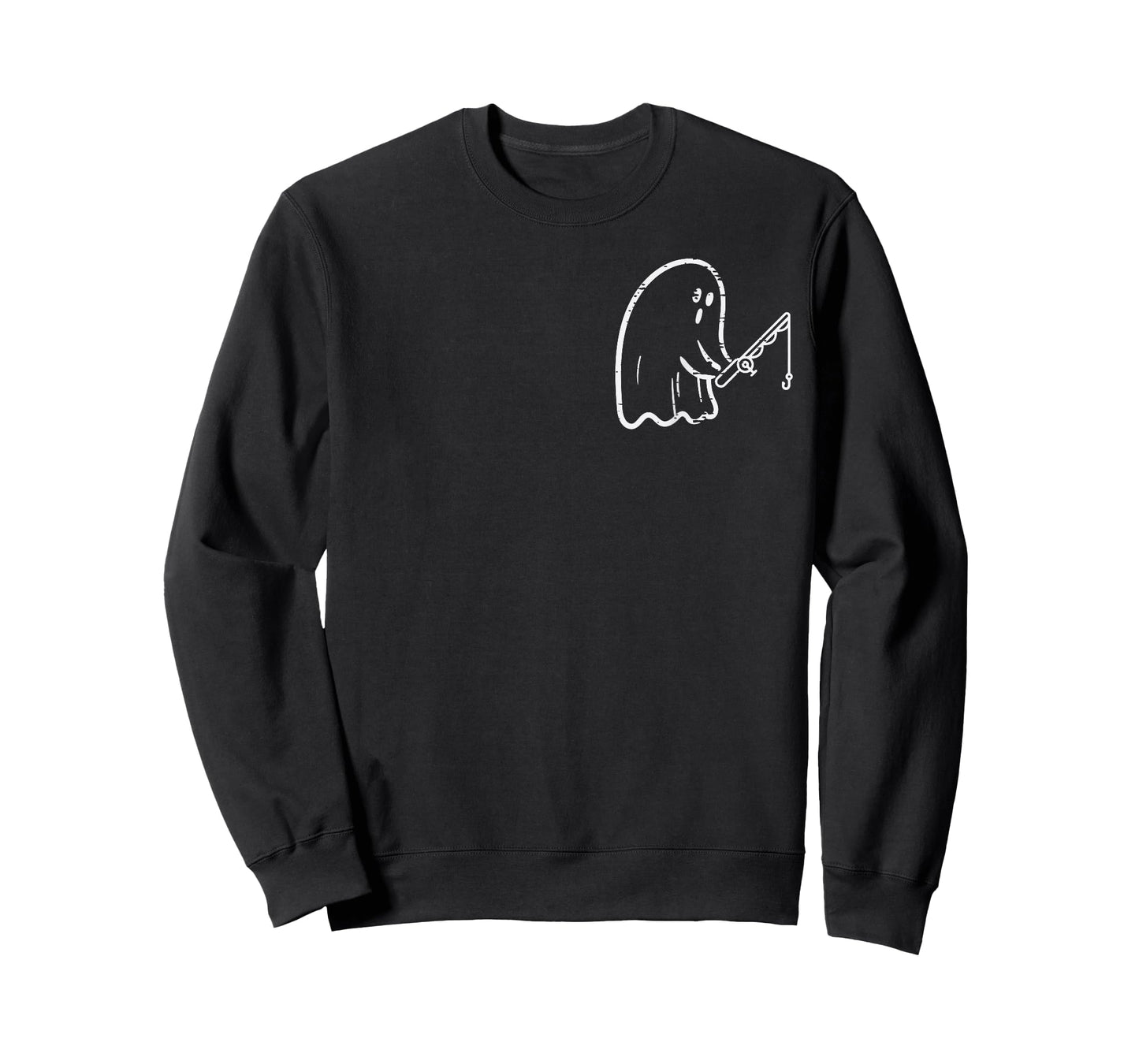 Ghost Fishing Pocket Retro Halloween Costume Men Boys Kids T-Shirt