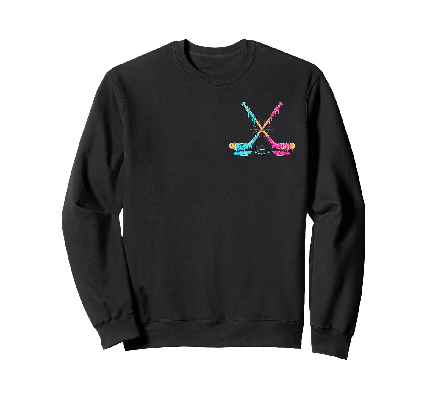 Ice Hockey Ice Cream Drip Sport Players Sprinkle Gaming T-Shirt