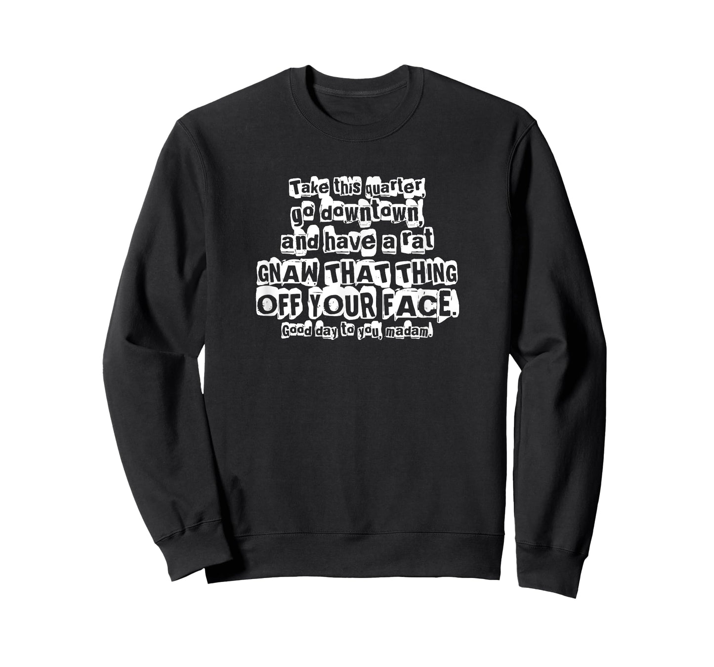 KDK12 Studios, Inc Unisex-Adults Black Modern Classic Movie Quote T-Shirt - Here Is A Quarter - Uncle Buck