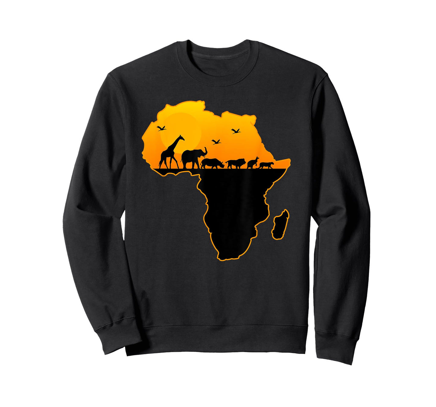 Exotic Safari Animals Silhouette Sizzling Africa Continent T-Shirt