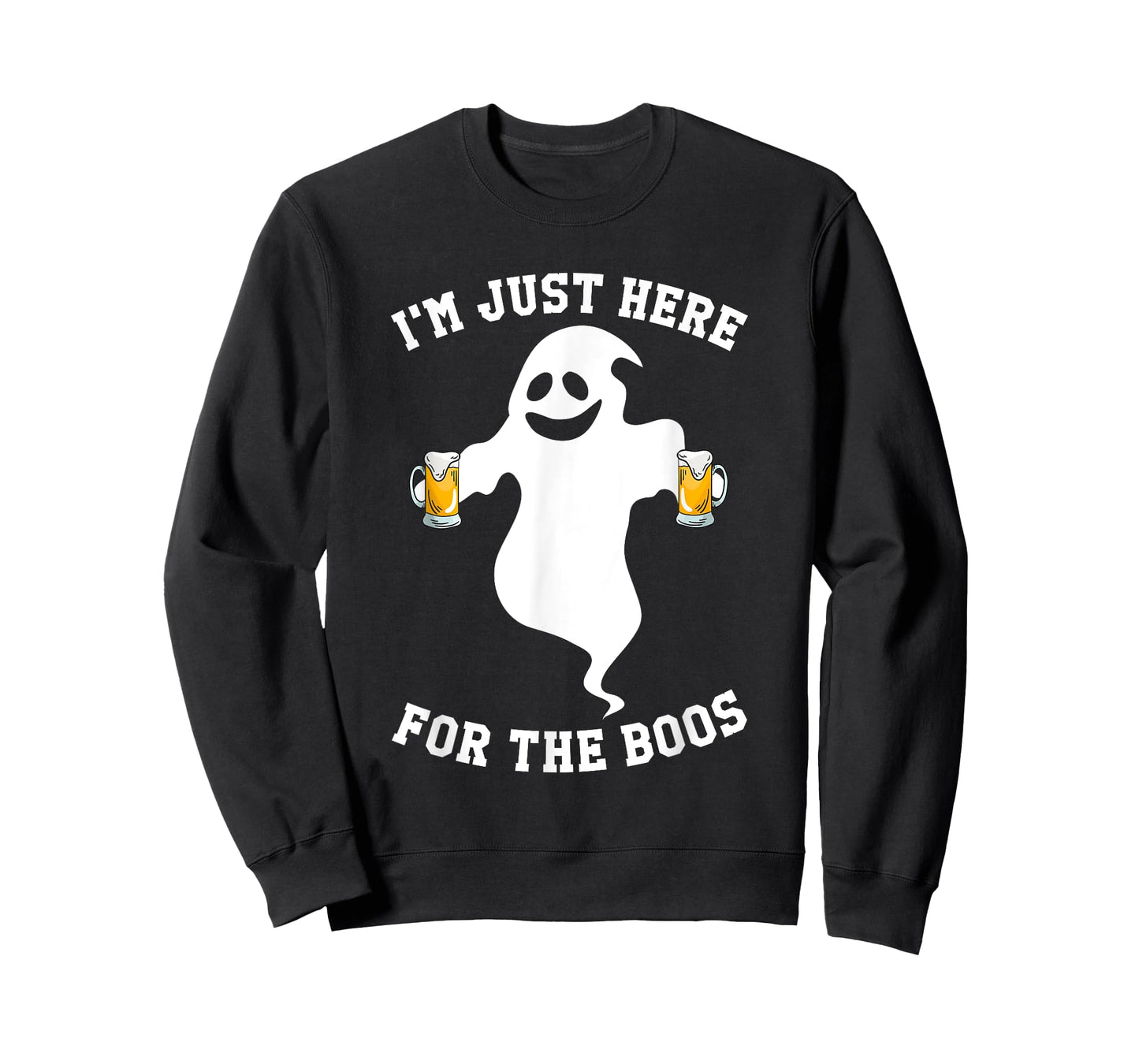 I'm Just Here For Boos Halloween Pumpkin Spice Ghost Graphic T-Shirt