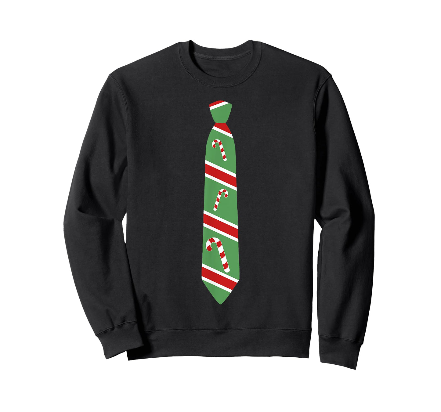 Funny Christmas Candy Cane Tie Holiday T-Shirt T-Shirt