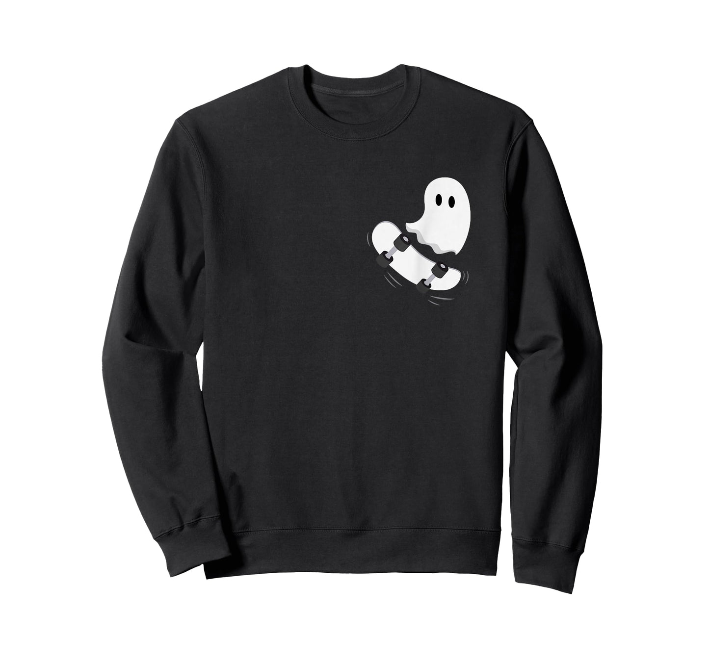 Ghost Skateboard Lazy Halloween Costume Funny Skateboarding T-Shirt