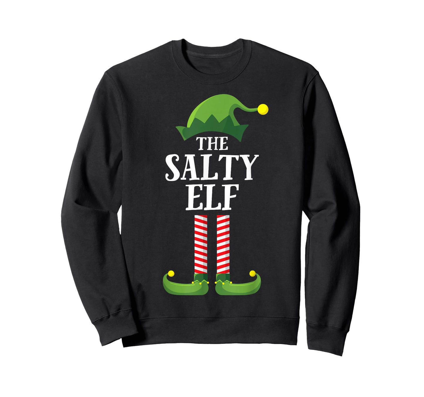 Salty Elf Matching Family Group Christmas Party Funny Elf T-Shirt
