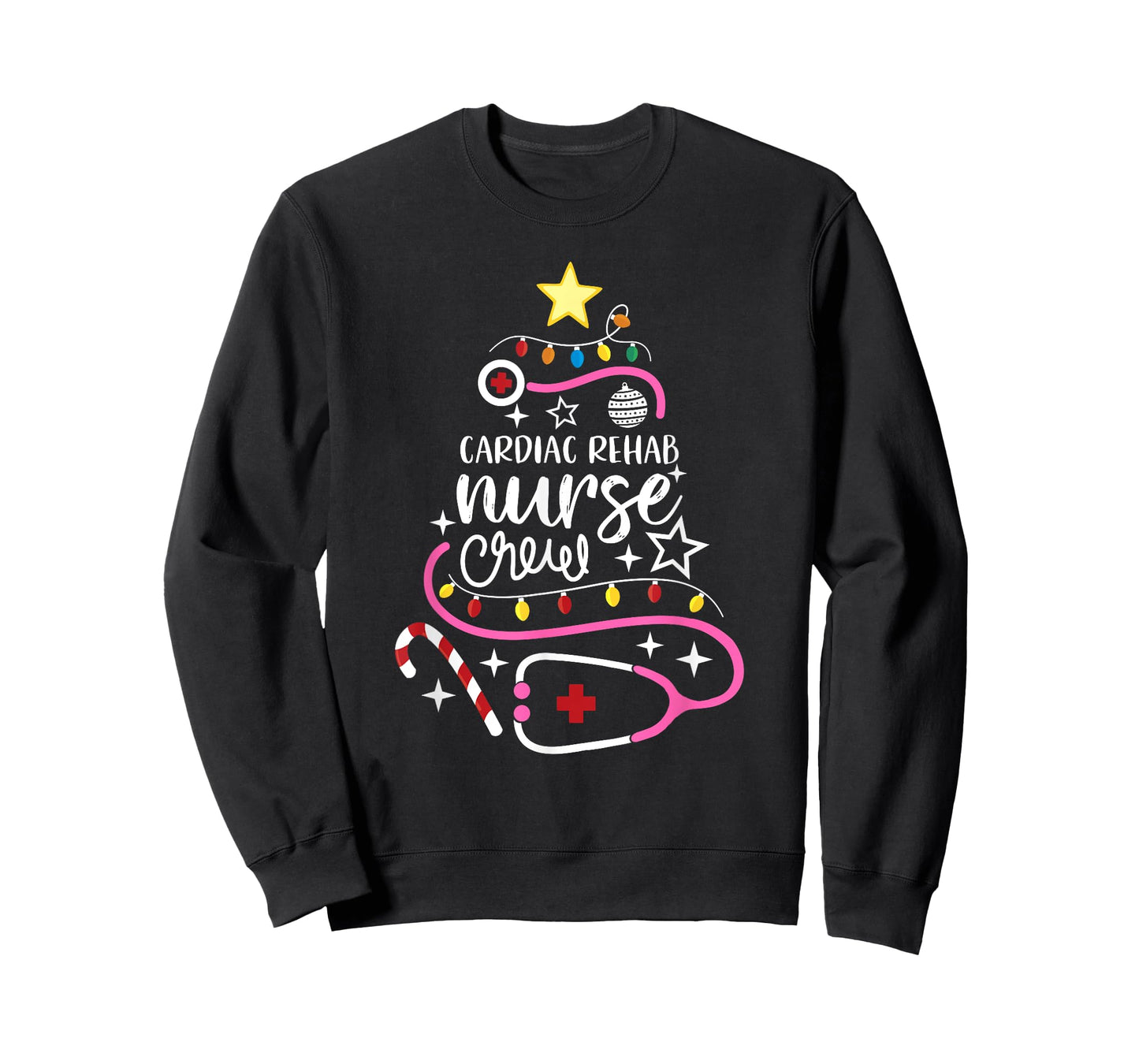 Cardiac Rehab Nurse Crew Merry Christmas Cardiology Nursing T-Shirt
