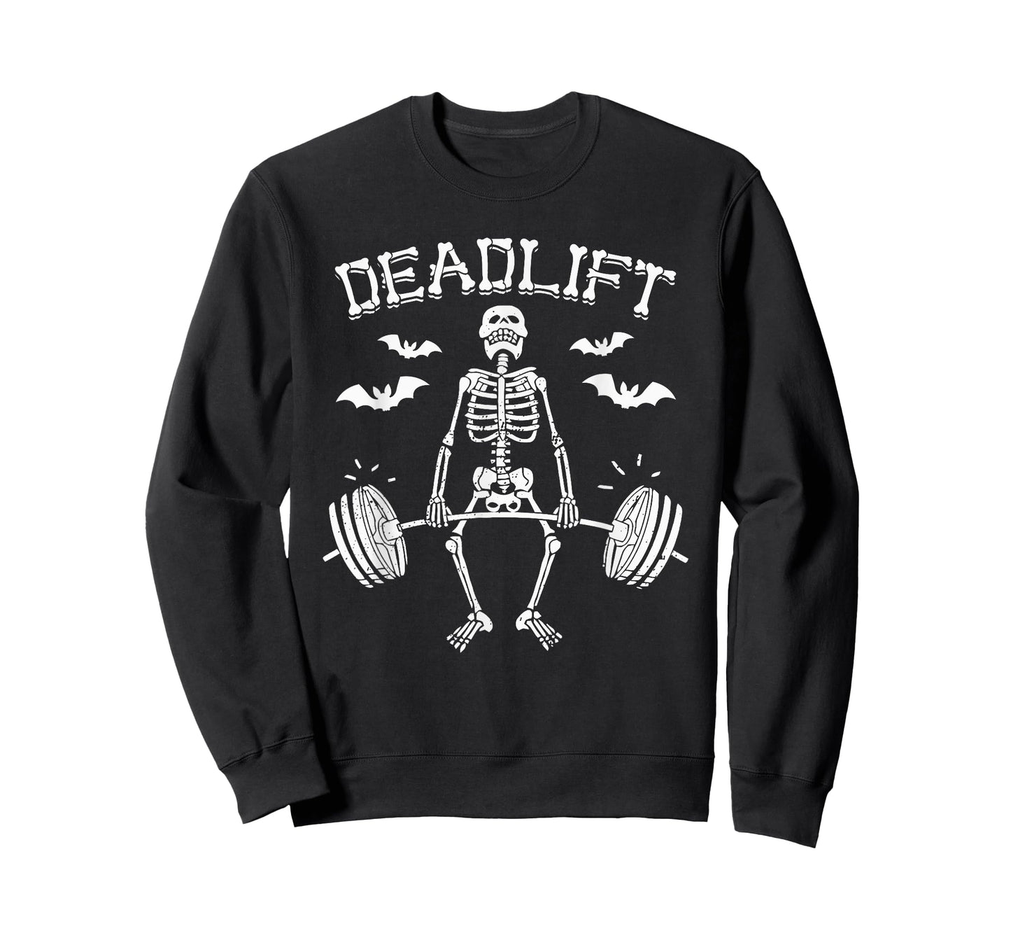 Deadlift Funny Halloween Saying Skeleton Barbell Gym Workout T-Shirt